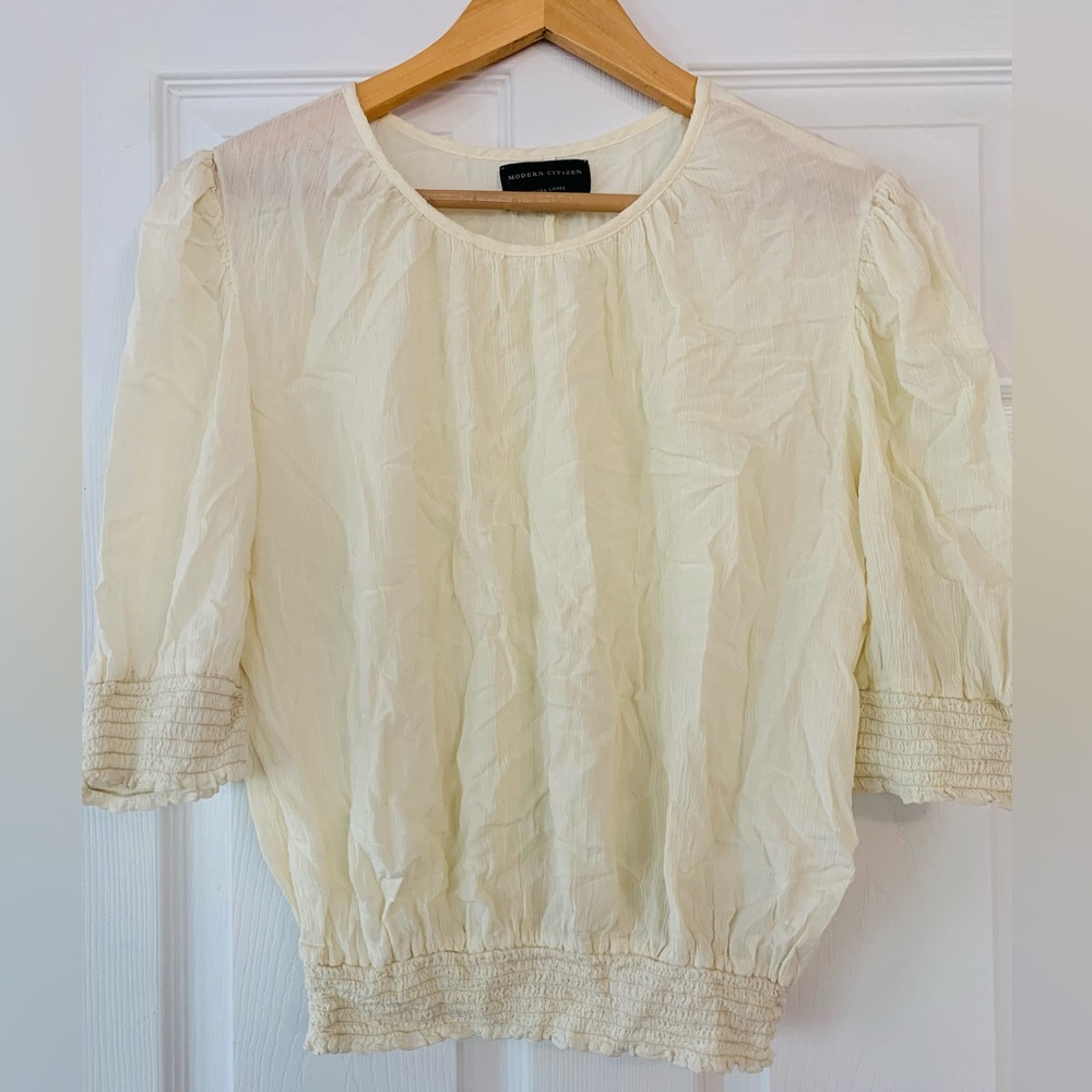 Modern Citizen xl gauze crop blouse
